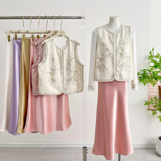 批发新中式国风重工钉珠马甲女2026春季新款高级感休闲气质减龄上衣韩