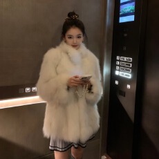 批发新款冬季水貂毛毛外套韩版仿獭兔毛年轻款环保皮草<b class='q'>中长款</b>大衣