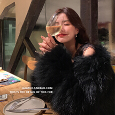 批发韩版<b class='q'>冬</b>季新款仿狐狸毛皮草外套气质年轻款环保编织貉子毛流苏皮草