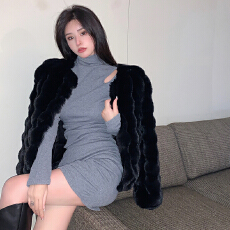 批发<b class='q'>实拍</b> 冬季韩版环保仿皮草外套短款加厚仿獭兔毛高级感毛毛外套女