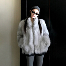 批发“C位千金”COCO皮草冬季新款时髦芬兰进口整皮<b class='q'>狐狸毛</b>皮草外套女