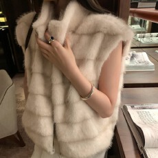 批发<b class='q'>秋</b>冬新款拉链毛茸茸仿皮草时尚洋气复古百搭气质女马甲背心外套