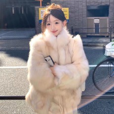 批发<b class='q'>冬</b>季新款环保狐狸毛外套立领环保皮草加厚超好看短款毛毛外套保暖