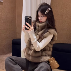 批发冬季韩版新款原版➕内里设计感百搭无袖马夹外套女叠穿<b class='q'>宽松</b>