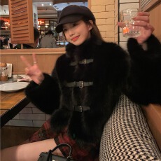 批发皮草小香风环保狐狸毛皮时尚<b class='q'>外套</b>小个子新款短款加厚保暖毛毛上衣