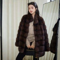 批发高级莫斯科进口满天星仿紫貂貂皮大衣女韩版<b class='q'>外套</b>环保皮草大衣