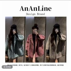 批发【香奶奶】圆领小香风女老钱风毛呢外套开衫毛呢女装