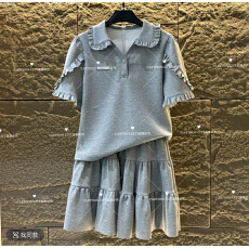 批发V-019 设计师款丨高品质潮牌夏季新款元气减龄刺绣高级重工套装