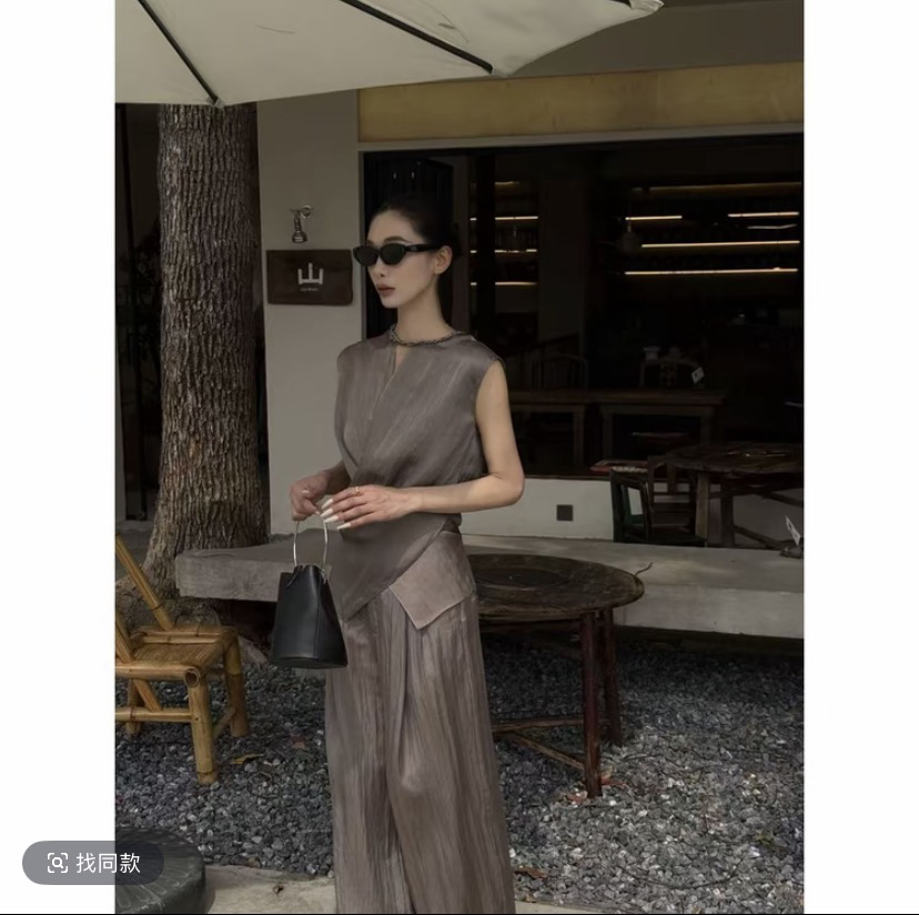 fiinal 늦지 않다 빛 사람들 코치 센스 십자가 허리 수축 맨위 바지 세트