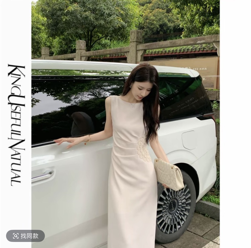 kun 잃어버린 도쿄 훌륭함 우아한 필드 선택 별 모방 마 질감 측면 허리 자수 살구 분말 민소매 점프 슈트