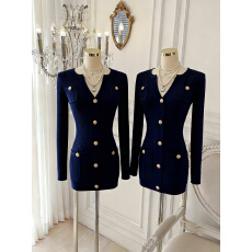 批发实价已保护 小香风针织连衣裙女秋<b class='q'>冬</b>季千金感收腰显瘦包臀短裙