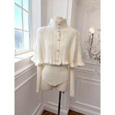 批发实价已保护 法式小香风斗篷毛衣女秋冬新款设计感温柔气质上衣女