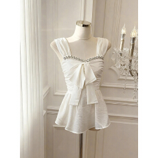 批发实价已保护 2026新款夏装气质<b class='q'>雪纺</b><b class='q'>衫</b>性感上衣镶钻洋气超漂亮小衫