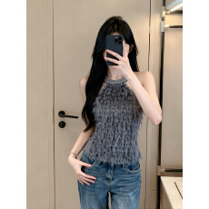 批发实价已保护 性感重工水钻蕾丝拼接背心吊带女V领修身显瘦无袖上衣