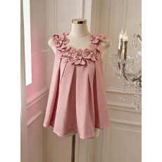 批发实价已保护 甜美立体花朵无袖背心衬衫女夏季超好看外穿吊带上衣