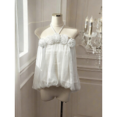 批发实价已保护 甜美一字肩挂脖小衫女法式甜欲减龄少女感绝美上衣