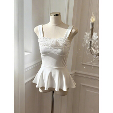 批发实价已保护 小香风蕾丝吊带背心<b class='q'>女</b>纯欲收腰抹胸上衣带胸垫<b class='q'>打底衫</b>