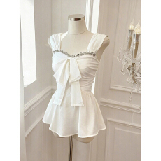 批发实价已保护 2026新款夏装气质<b class='q'>雪纺衫</b>性感上衣镶钻洋气超漂亮小衫