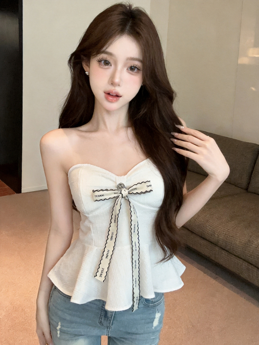 정가 있음 보호 행침 목 캐미솔 순수한 욕망 달콤한 핫걸 섹시함 튜브탑 맨위 인형 셔츠