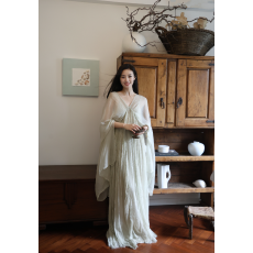 批发有货直接拿<b class='q'>桑蚕丝</b>手工植物染复古气质<b class='q'>连衣裙</b>小众设计感