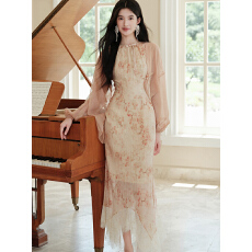 批发有货直接拿温柔国风<b class='q'>不规则</b>削肩0蕾丝拼接吊带连衣裙小<b class='q'>开衫</b>套装