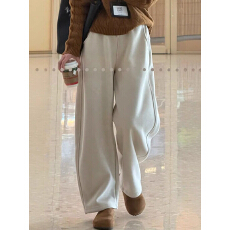 批发<b class='q'>白</b>色弯刀裤休闲运动卫裤镰刀<b class='q'>裤子</b>女款2026新款今年秋冬流行梧桐裤