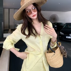 批发2026夏新款简约慵懒风百搭宽松衬衫+<b class='q'>高腰</b>显瘦直筒<b class='q'>半身裙</b>休闲套装