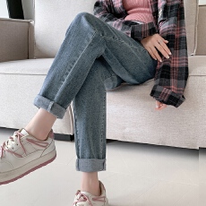 批发实拍 M-3XL孕妇托腹款高弹力九分春秋季牛仔宽松老爹微<b class='q'>垮</b><b class='q'>裤</b>潮妈