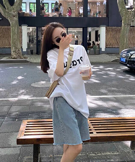 임산부 오부 바지 복부 지지 여름 반바지 청바지 코디 헌신적 인