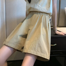 批发孕妇<b class='q'>夏季</b>短裤薄款宽松阔腿裤休闲裤五分裤<b class='q'>孕妇裤</b>抽绳款