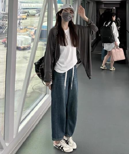 임산부 청바지 9부 바지 봄 가을 있음 주머니 외출용 하렘 바지 낫 바지 루즈핏 종류