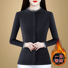 批发实拍 双面德绒打底衫女新款秋冬时尚内搭外穿洋气百搭保暖上衣