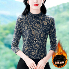 批发实拍2025长袖印花T恤女秋冬新款打底上衣洋气内搭小衫