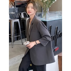 批发深灰色西装外套女秋季小个子新款<b class='q'>韩版</b>高级感炸街休闲显瘦宽松西服