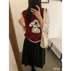 批发时尚百搭针织毛衣<b class='q'>马甲</b>背心女春季新款内搭外穿上衣潮