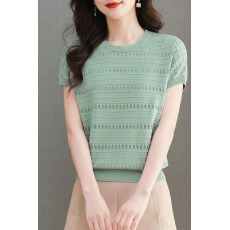 批发天丝短袖t恤女夏季2026新款遮肚子<b class='q'>上衣</b>中年<b class='q'>妈妈装</b>蚕丝针织小衫薄