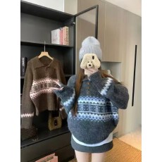 批发2026<b class='q'>秋</b>冬季新款高级感慵懒风穿搭毛衣女士休闲软糯针织衫上衣