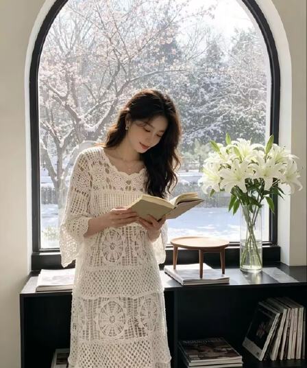 보헤미안 민족 스타일 홀로우 아웃 자수 여성 드레스 가을 2026 새로운 고급 센스 루즈핏 스택 착용 표지 치마