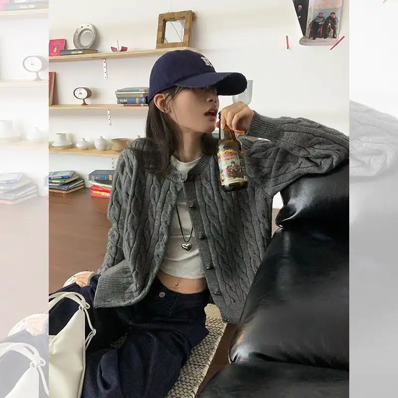 한국인기 그린 가디건