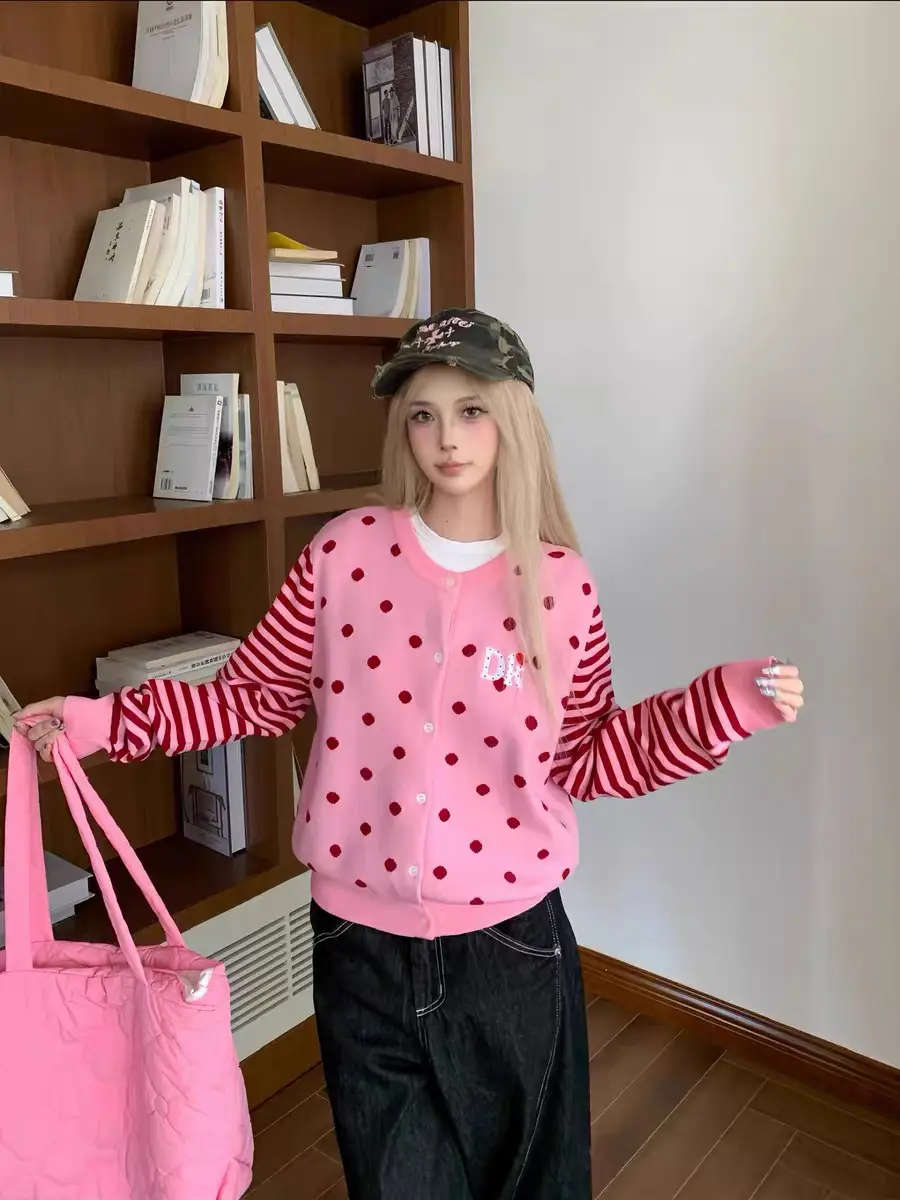 레트로 도트 가디건 상세 이미지 3