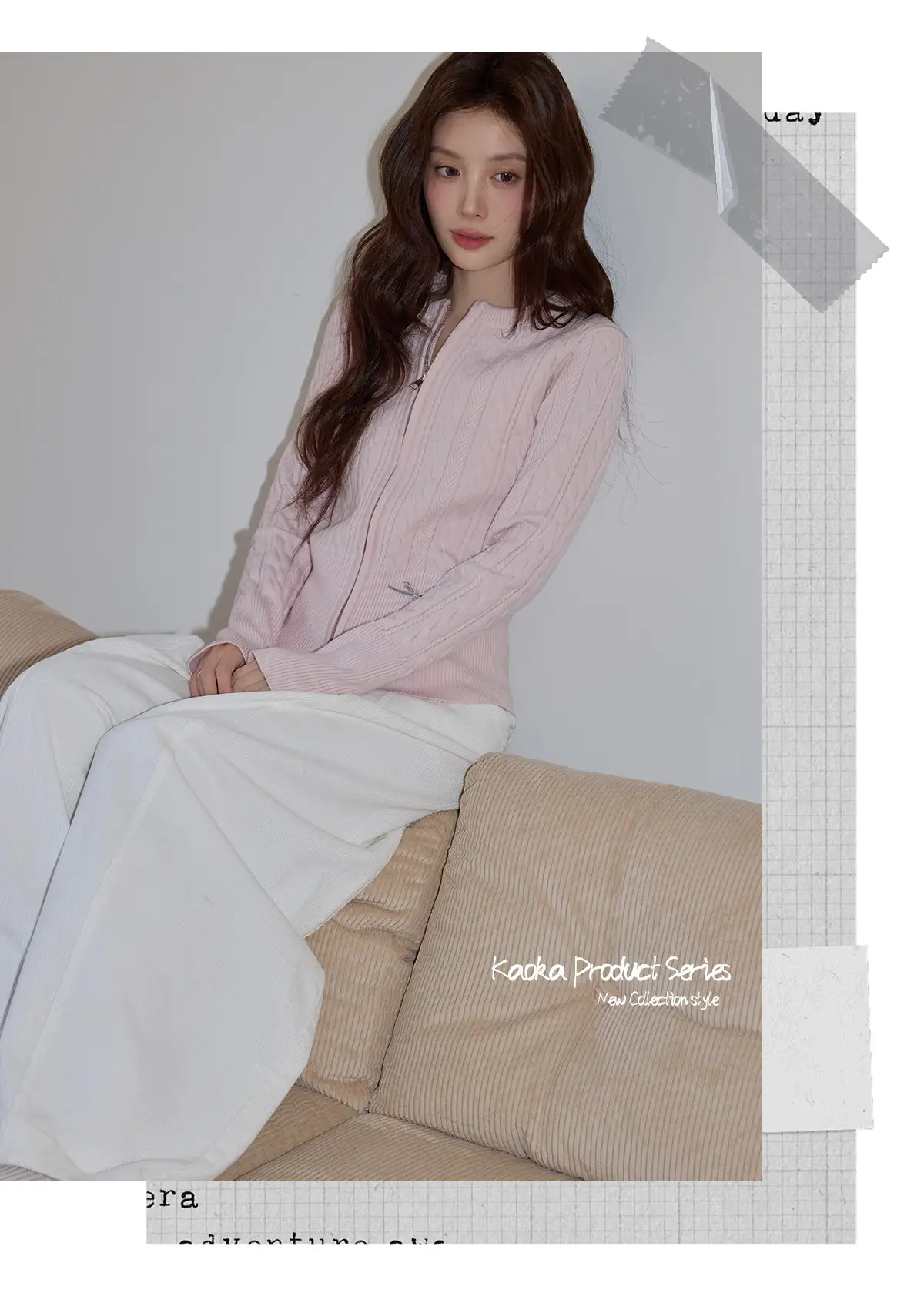 꽈배기 라운드넥 가디건 상세 이미지 5