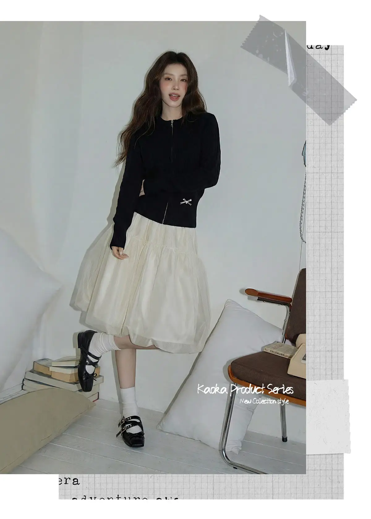 꽈배기 라운드넥 가디건 상세 이미지 8