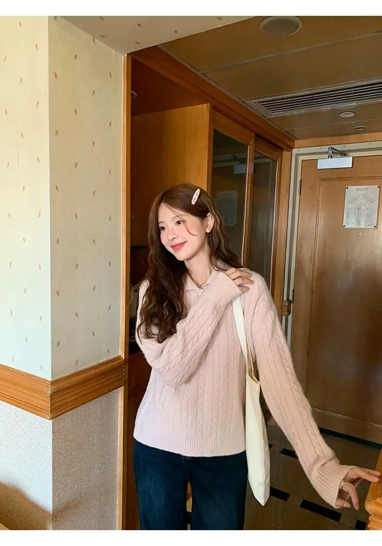 한국인기 꽈배기 니트 상세 이미지 9