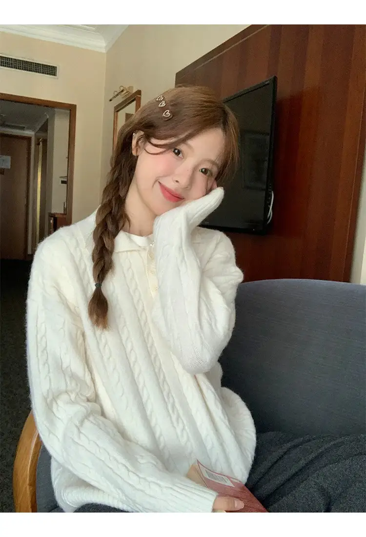 한국인기 꽈배기 니트 상세 이미지 18