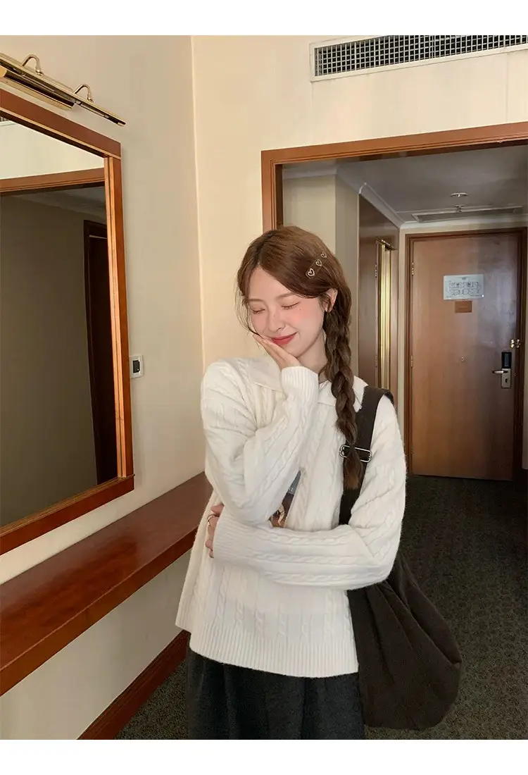 한국인기 꽈배기 니트 상세 이미지 20