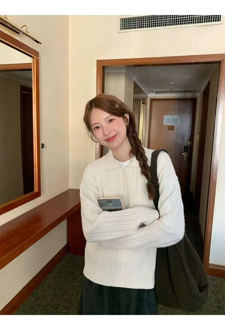 한국인기 꽈배기 니트 상세 이미지 22