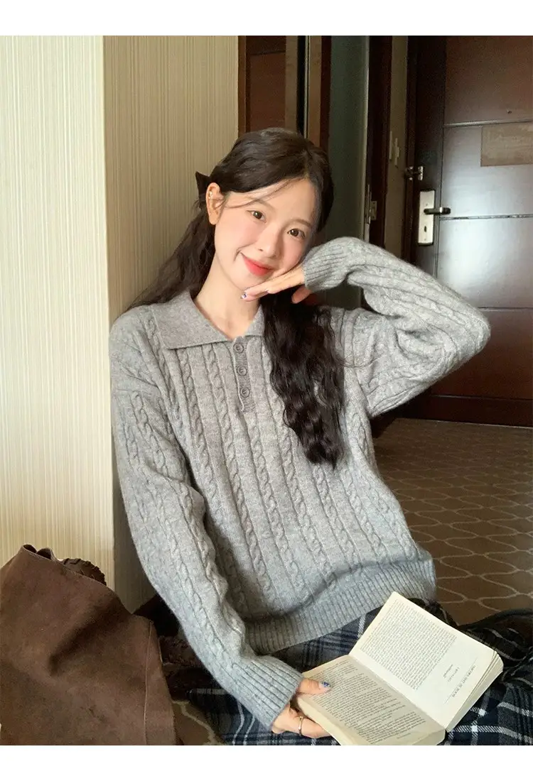 한국인기 꽈배기 니트 상세 이미지 24