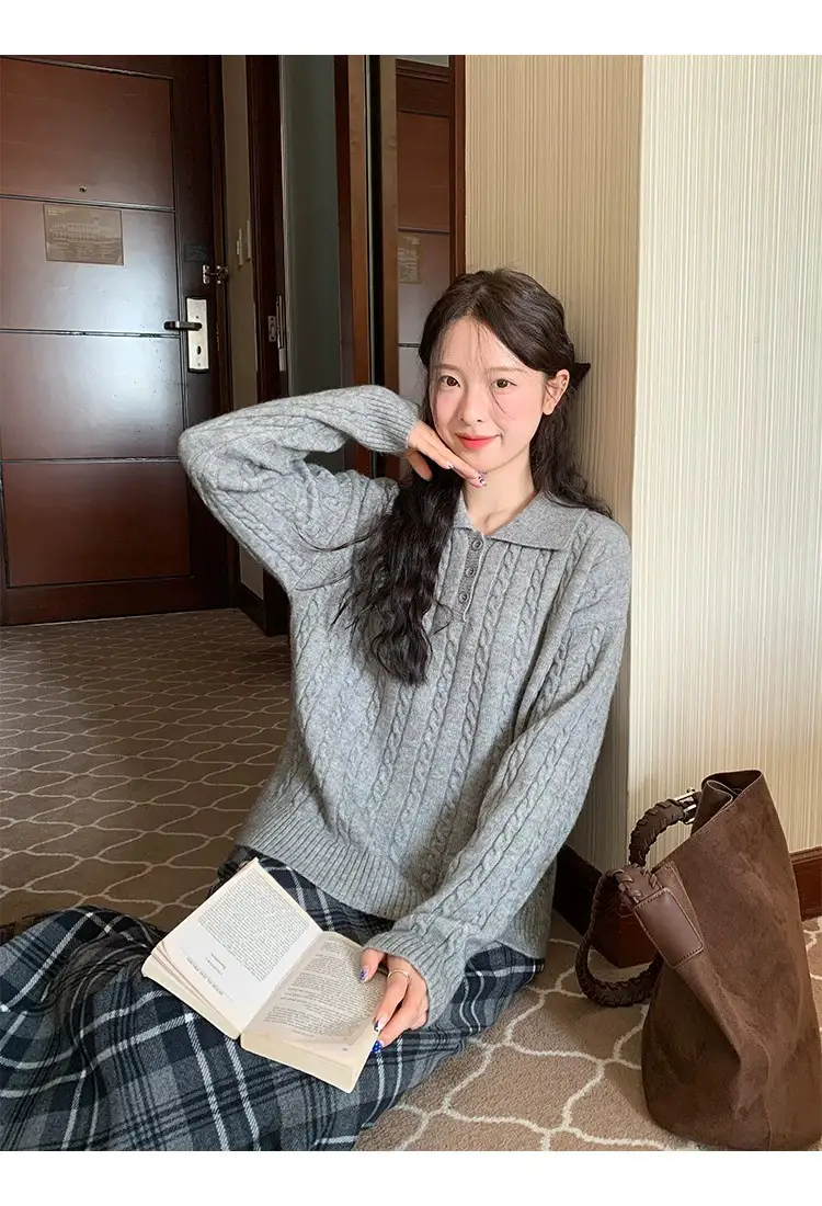 한국인기 꽈배기 니트 상세 이미지 28