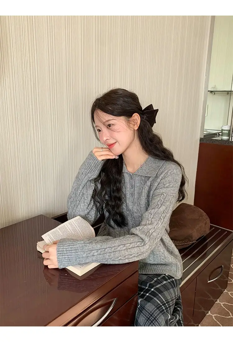 한국인기 꽈배기 니트 상세 이미지 32