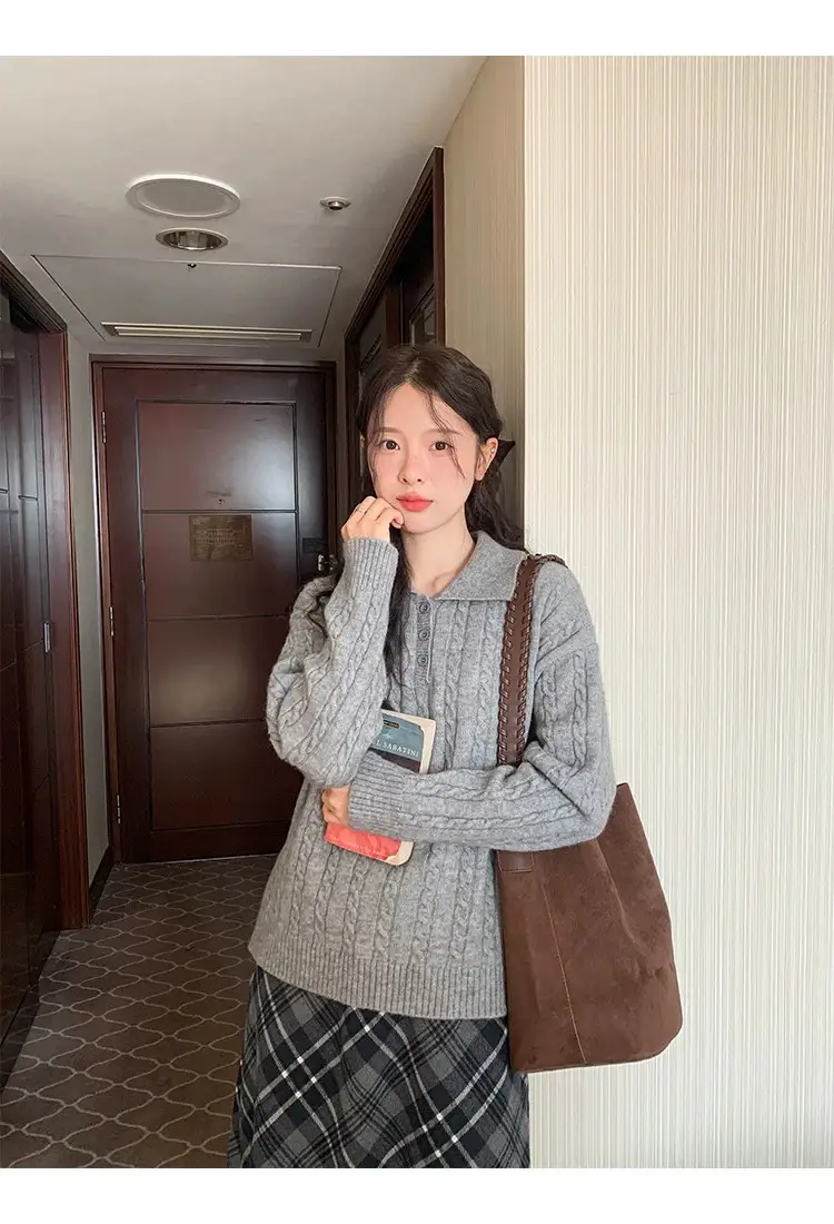 한국인기 꽈배기 니트 상세 이미지 37